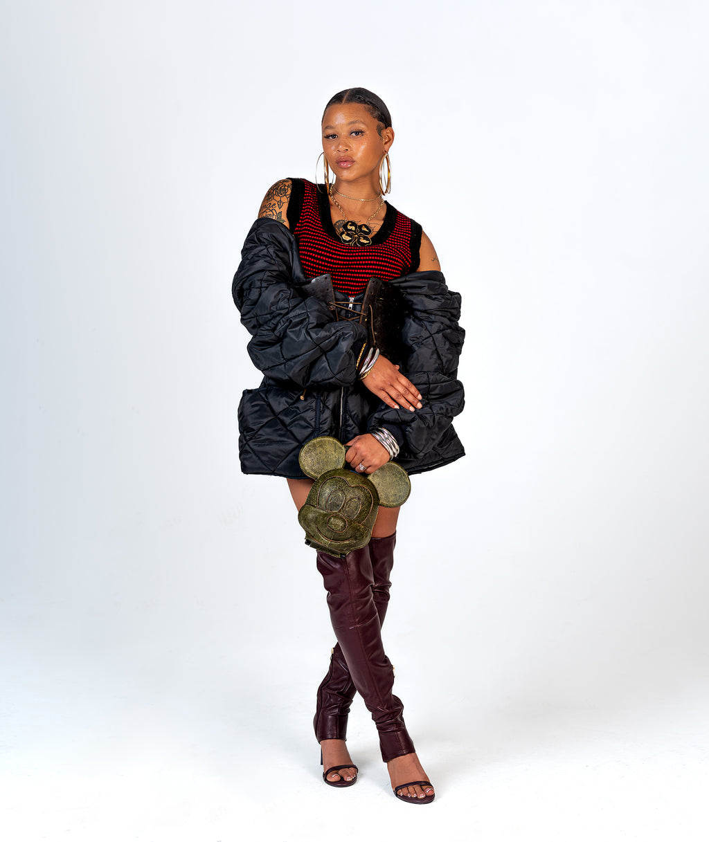 VTG Oversized Navy Puffer Jacket