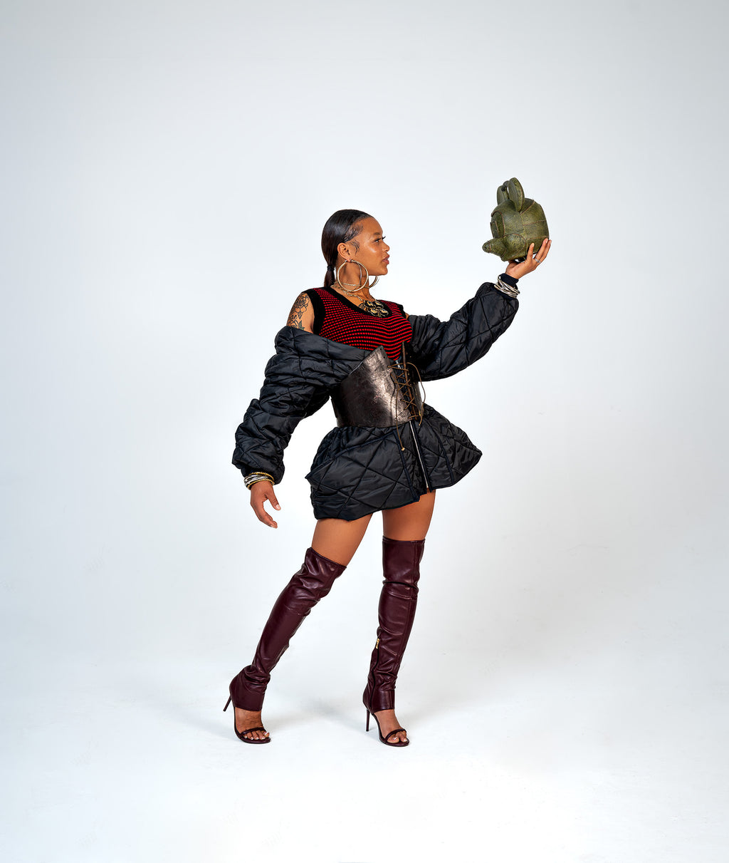 VTG Oversized Navy Puffer Jacket