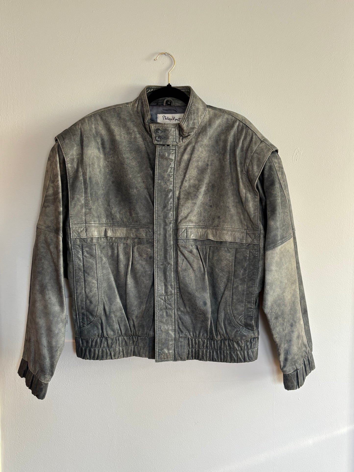 VT Denim Leather Bomber